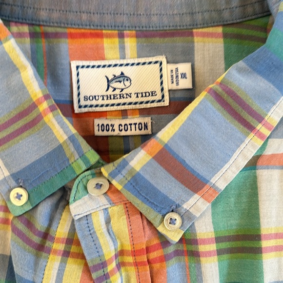 Southern Tide XXL 100% Cotton SS Button Down Plaid - Picture 2 of 3